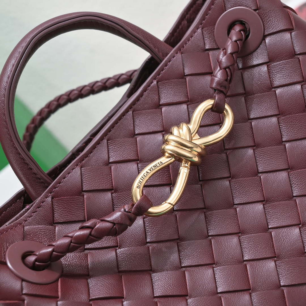 Bottega Veneta BV 743568 Small Andiamo Wine Red