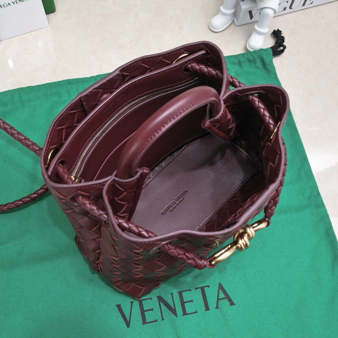 Bottega Veneta BV 743568 Small Andiamo Wine Red - Default Title - View 6