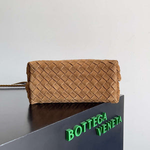 Bottega Veneta BV 743568 Small Andiamo with Suede Bag Brown - Default Title - View 5