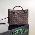 Bottega Veneta BV 743568 Small Andiamo with Suede Bag BV9001 - Default Title - View 1