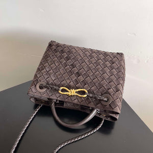 Bottega Veneta BV 743568 Small Andiamo with Suede Bag BV9001 - Default Title - View 5