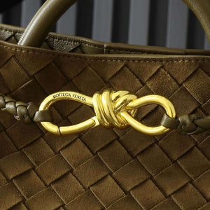 Bottega Veneta BV 743568 Small Andiamo with Suede Bag BV9003 - Default Title - View 4
