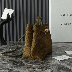 Bottega Veneta BV 743568 Small Andiamo with Suede Bag BV9003 - Default Title - View 6