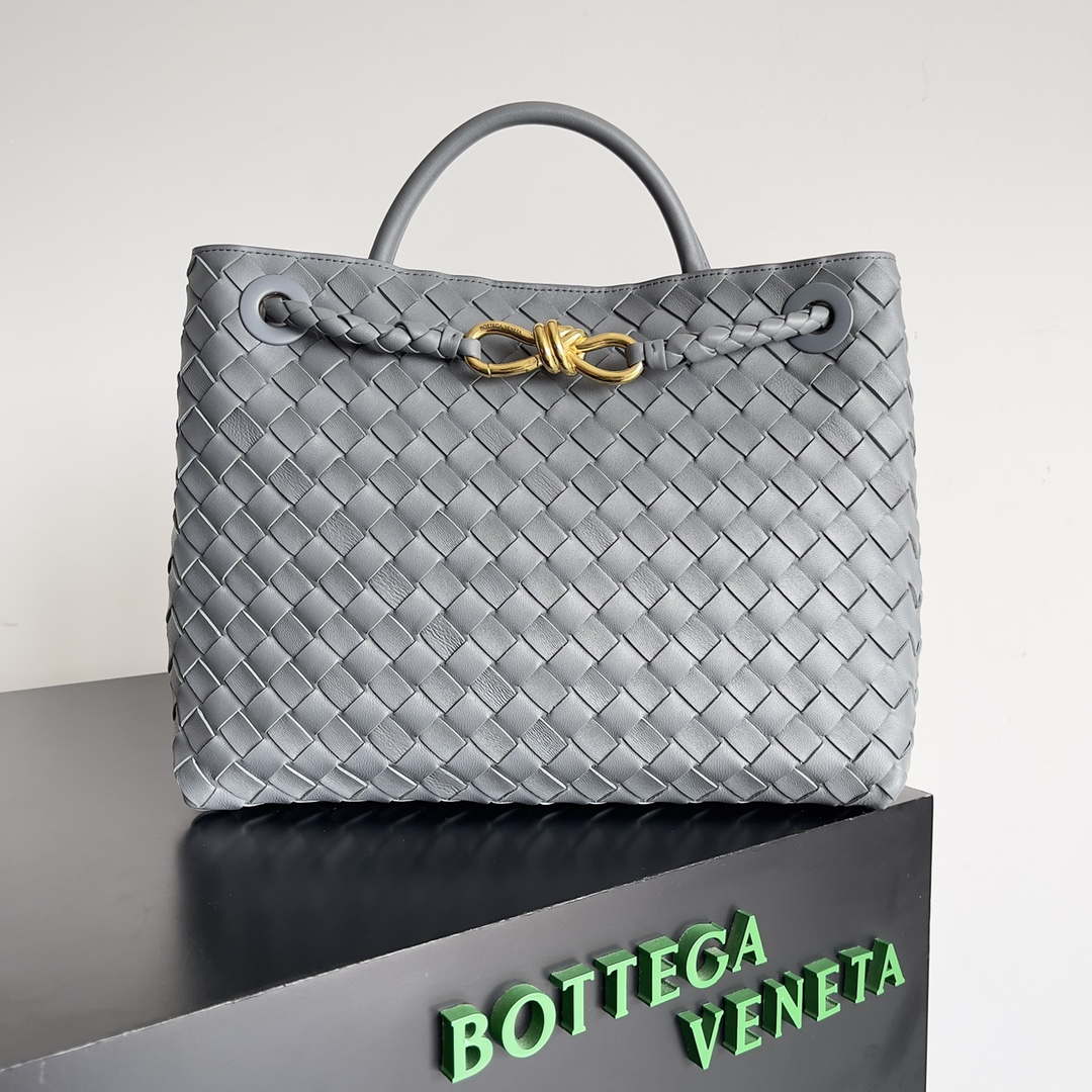 Bottega Veneta BV 743572 Medium Andiamo Light Gray - Default Title - View 1