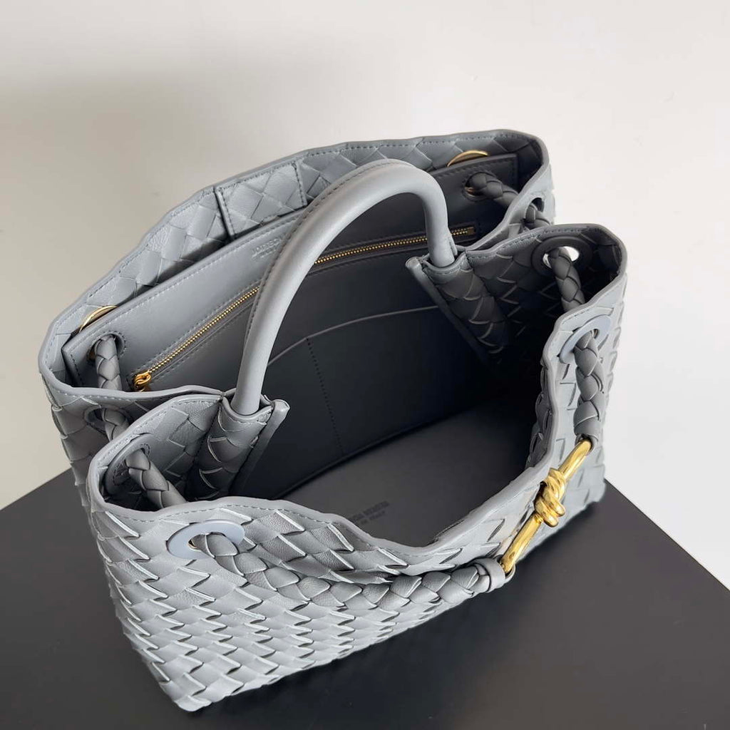 Bottega Veneta BV 743572 Medium Andiamo Light Gray