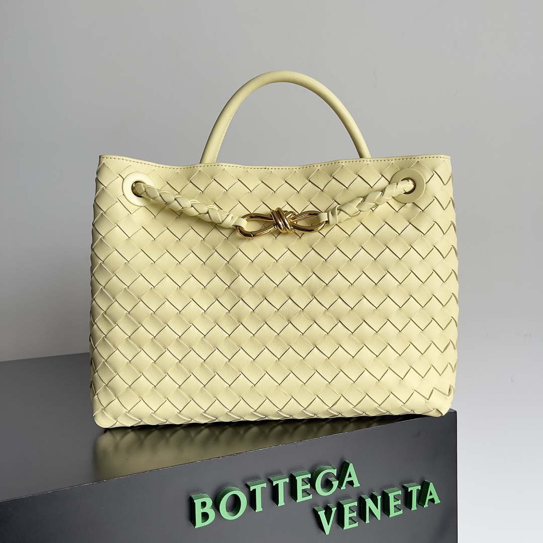 Bottega Veneta BV 743572 Medium Andiamo Ligth Yellow - Default Title - View 1