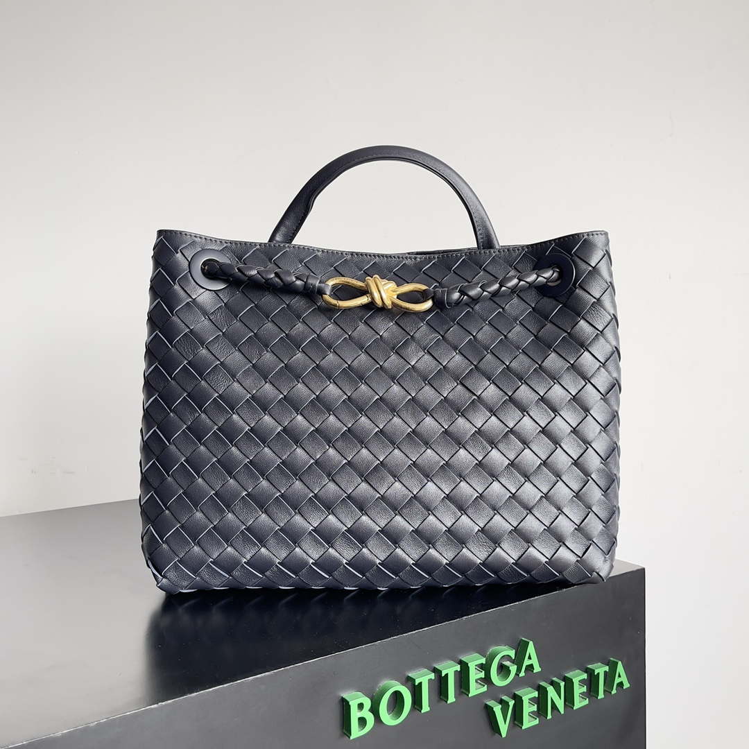 Bottega Veneta BV 743572 Medium Andiamo Navy Blue - Default Title - View 1