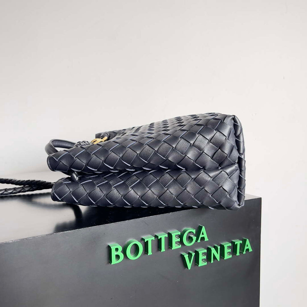 Bottega Veneta BV 743572 Medium Andiamo Navy Blue