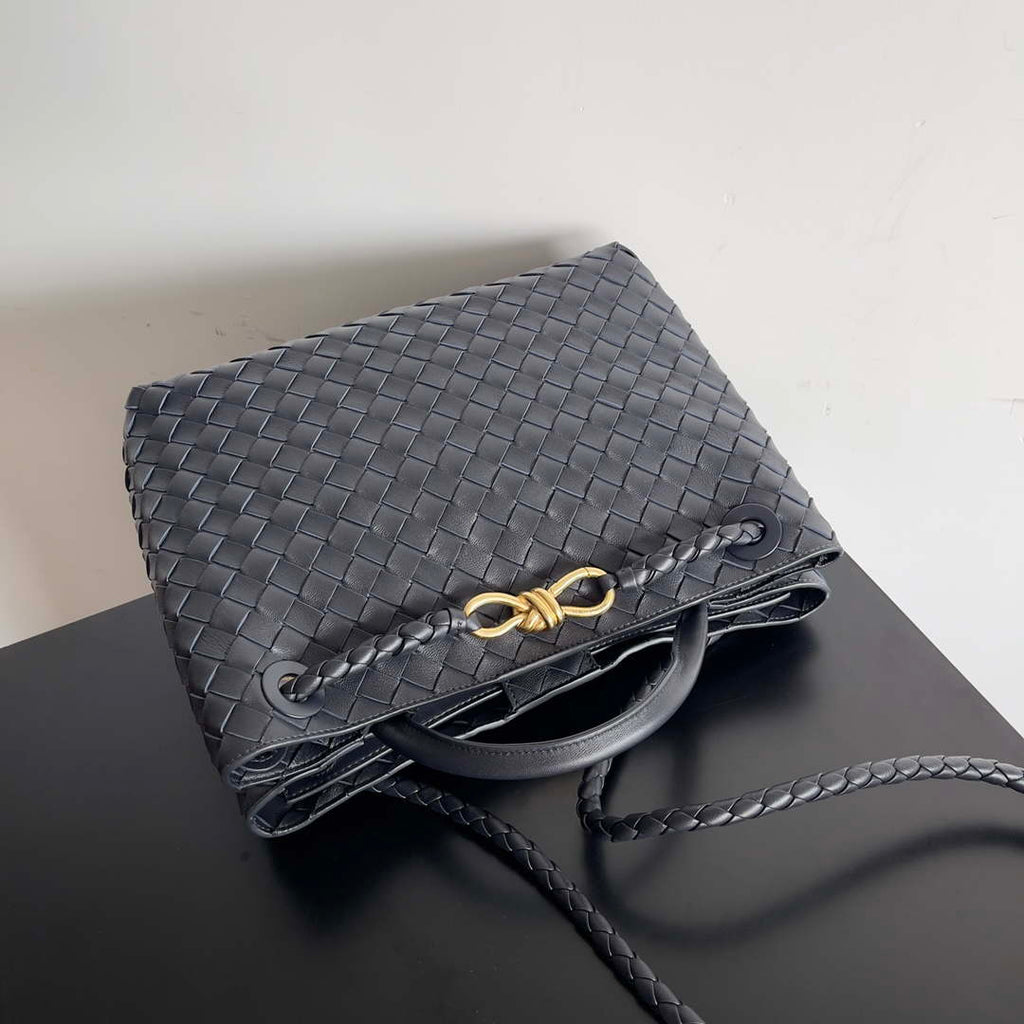 Bottega Veneta BV 743572 Medium Andiamo Navy Blue