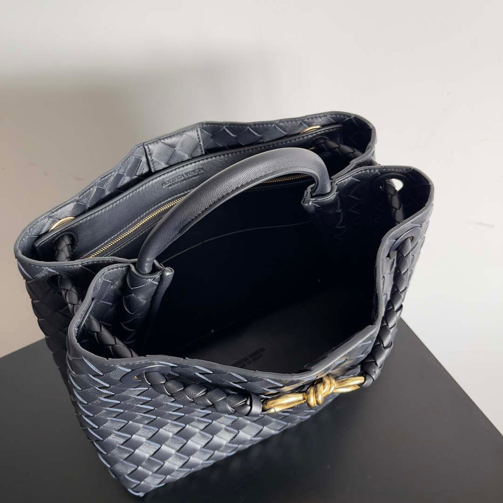 Bottega Veneta BV 743572 Medium Andiamo Navy Blue