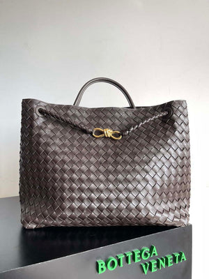 Bottega Veneta BV 743575 Large Andiamo Dark Brown - Default Title - View 1