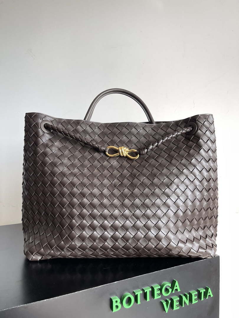 Bottega Veneta BV 743575 Large Andiamo Dark Brown - Default Title - View 1
