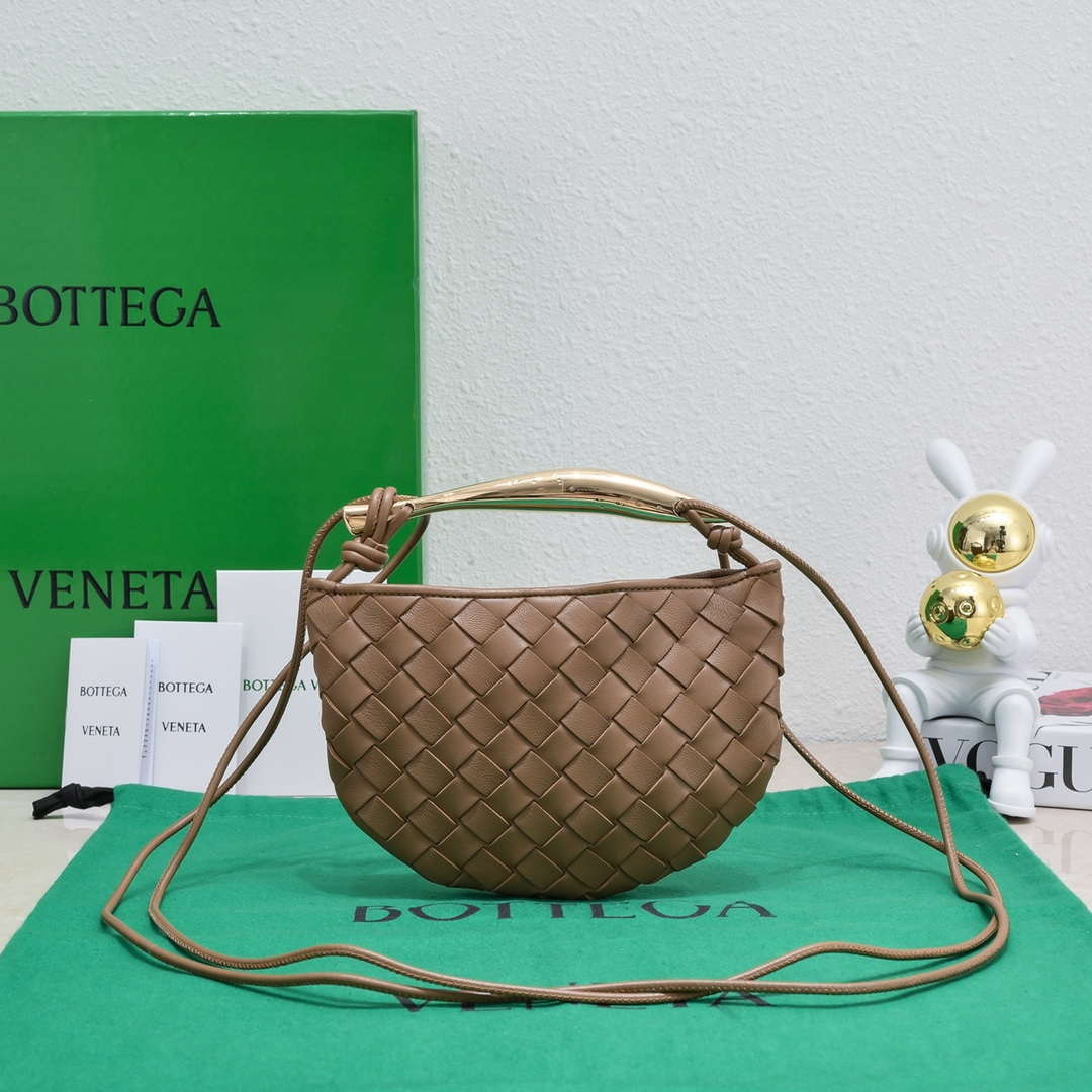 Bottega Veneta BV 744267 Mini Sardine Cross-body bag realised with Intrecciato Dark Brown - Default Title - View 1