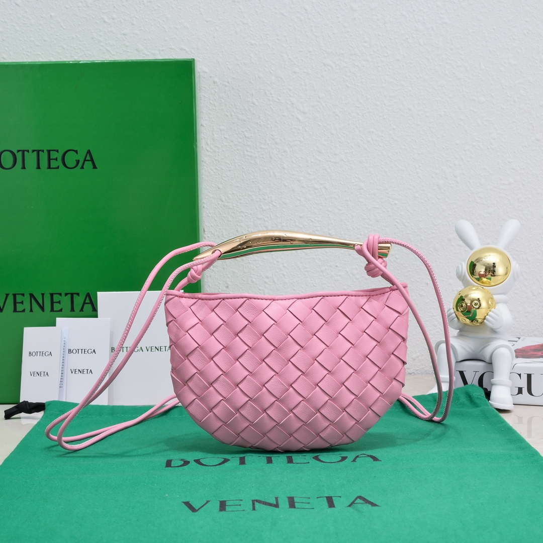 Bottega Veneta BV 744267 Mini Sardine Cross-body bag realised with Intrecciato Pink - Default Title - View 1