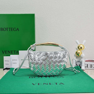 Bottega Veneta BV 744267 Mini Sardine Cross-body bag realised with Intrecciato Silver - Default Title - View 2