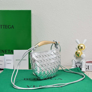 Bottega Veneta BV 744267 Mini Sardine Cross-body bag realised with Intrecciato Silver - Default Title - View 3