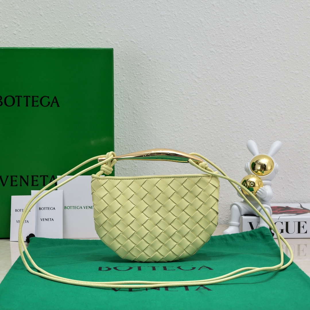 Bottega Veneta BV 744267 Mini Sardine Cross-body bag realised with Intrecciato Yellow - Default Title - View 1