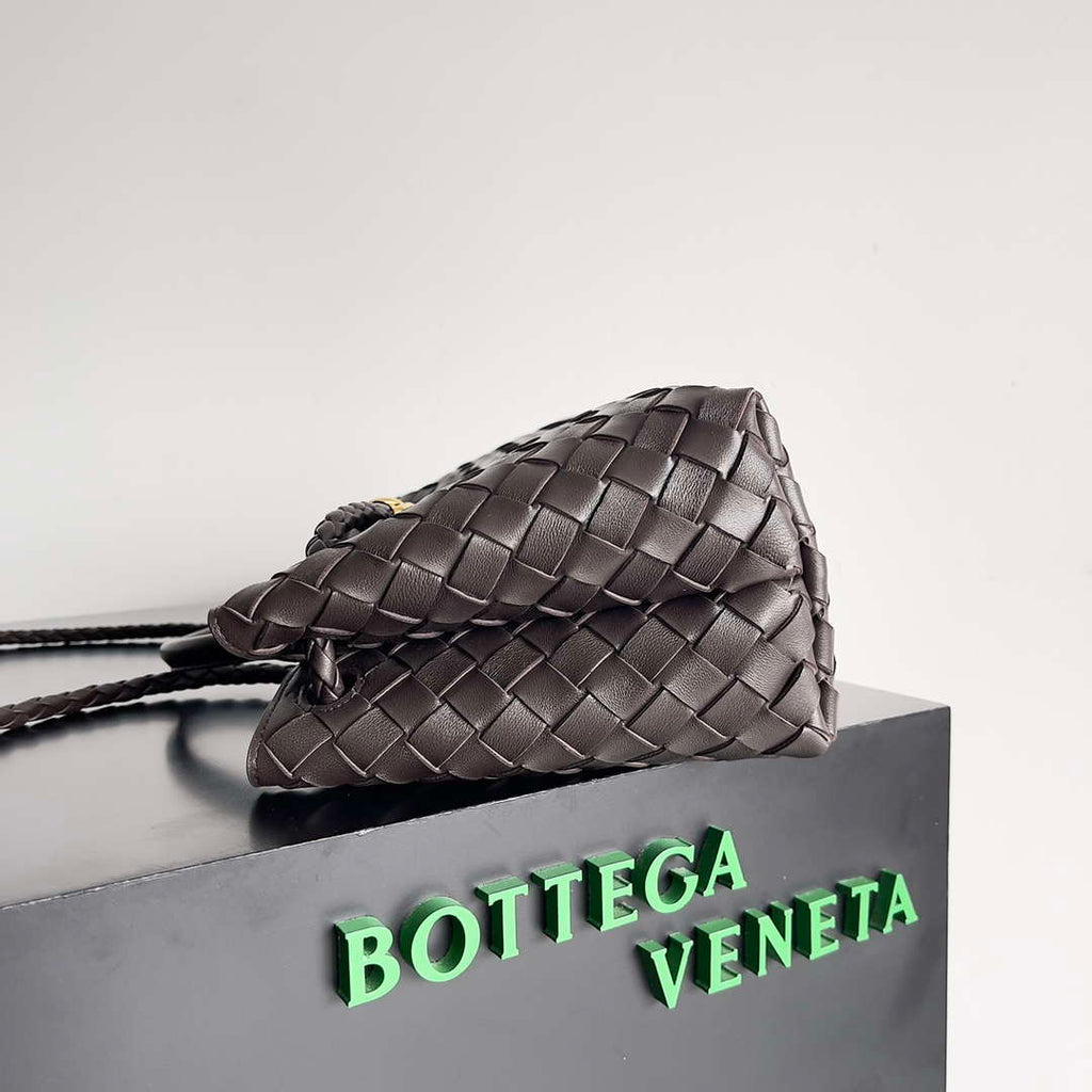 Bottega Veneta BV 754990 Small East/West Andiamo Dark Brown