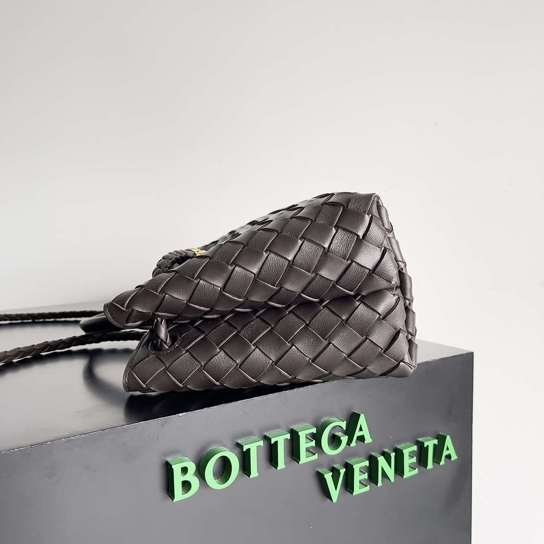 Bottega Veneta BV 754990 Small East/West Andiamo Dark Brown