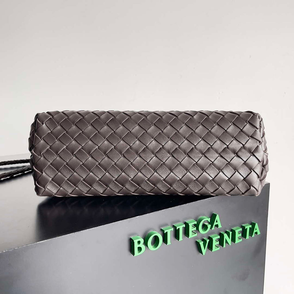 Bottega Veneta BV 754990 Small East/West Andiamo Dark Brown
