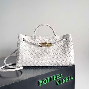 Bottega Veneta BV 754990 Small East/West Andiamo White - Default Title - View 1