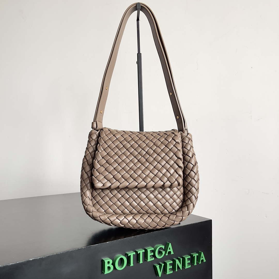 Bottega Veneta BV 762711 Mini Cobble Shoulder Bag Brown - Default Title - View 1