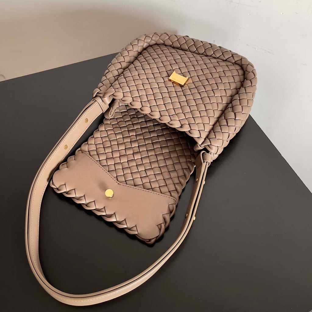 Bottega Veneta BV 762711 Mini Cobble Shoulder Bag Brown