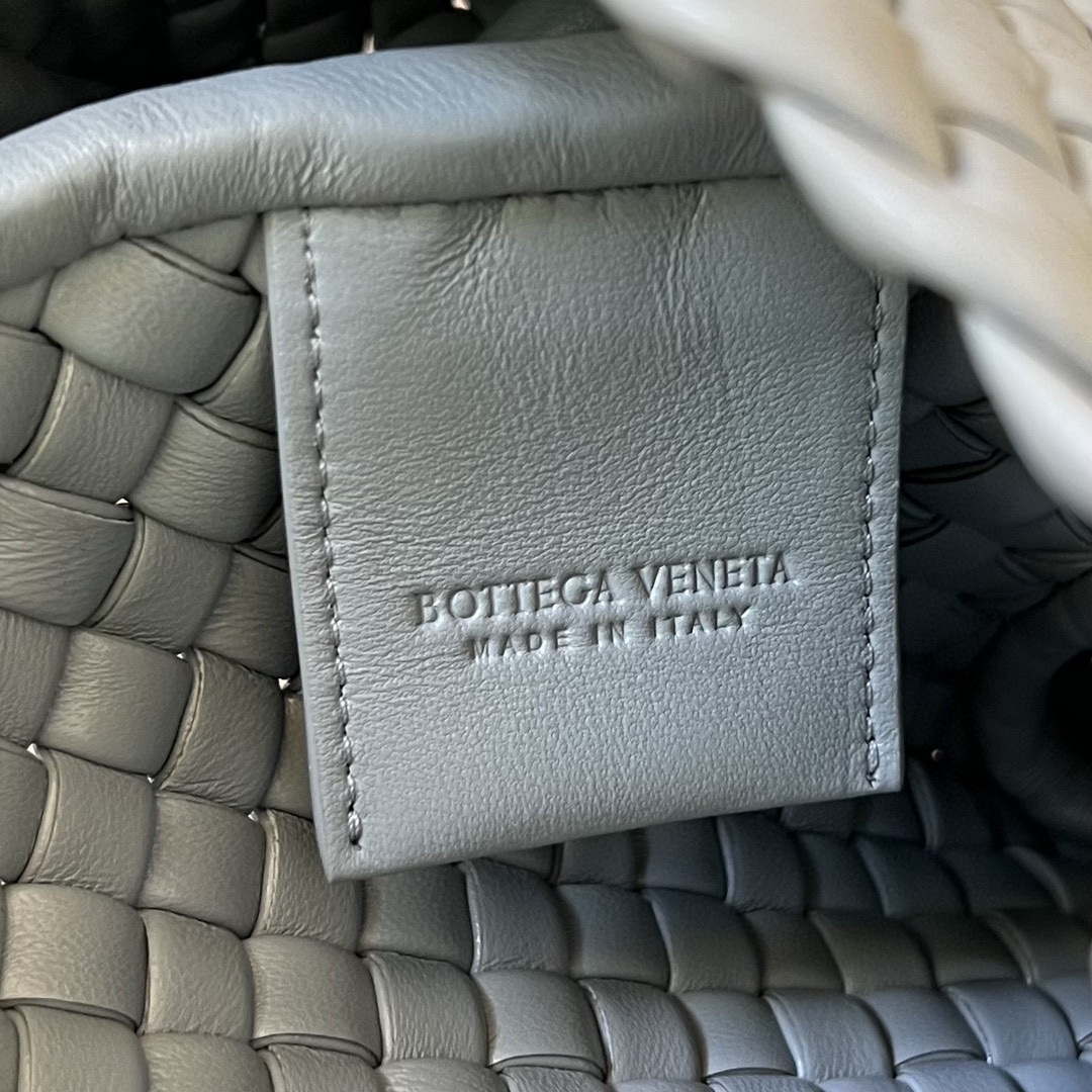 Bottega Veneta BV 762711 Mini Cobble Shoulder Bag Grey