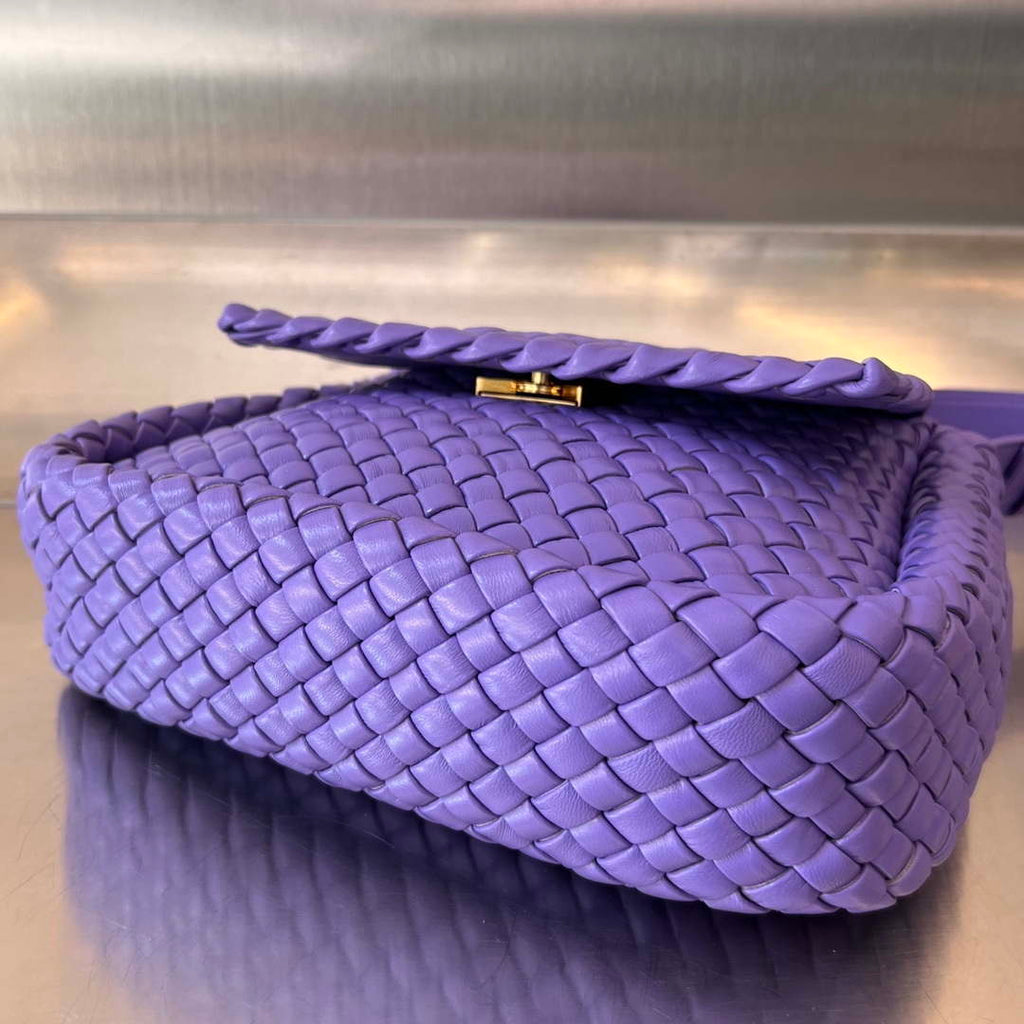 Bottega Veneta BV 762711 Mini Cobble Shoulder Bag Purple