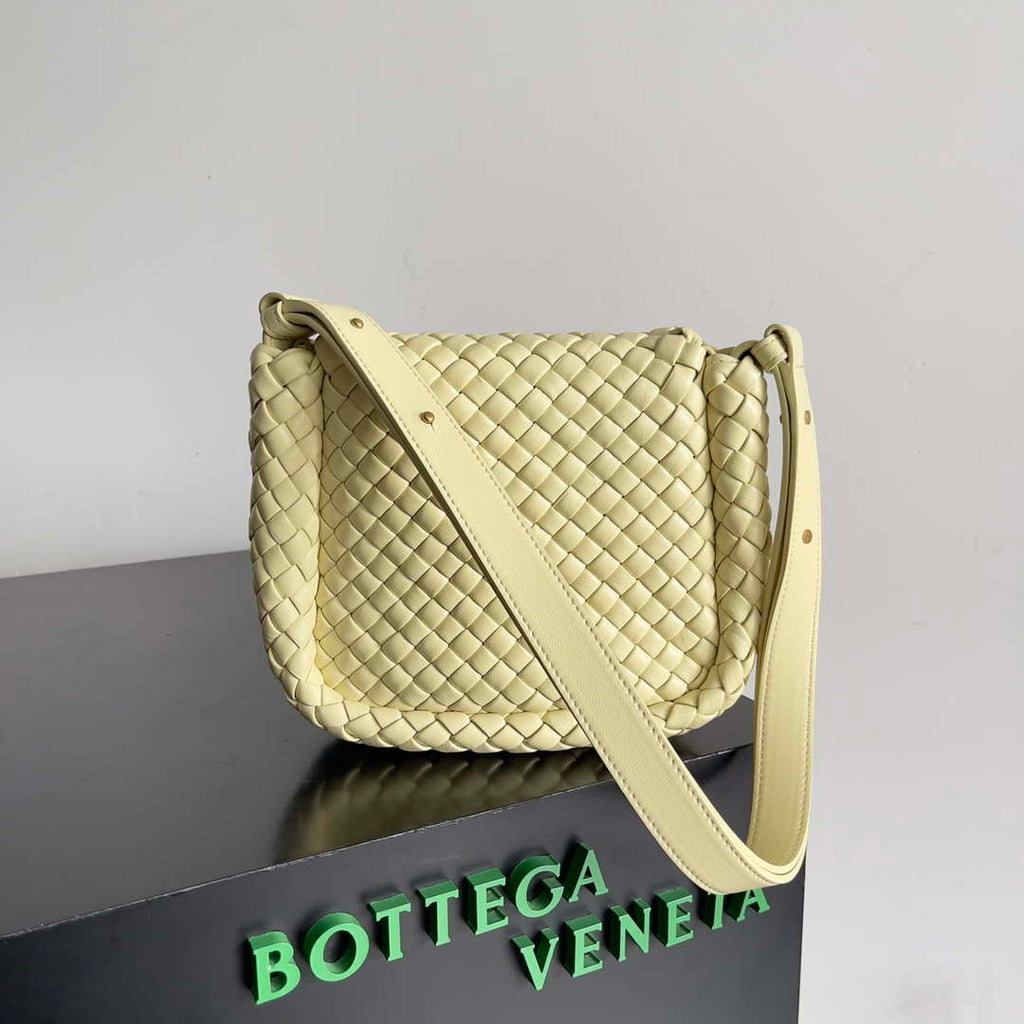 Bottega Veneta BV 762711 Mini Cobble Shoulder Bag Yellow