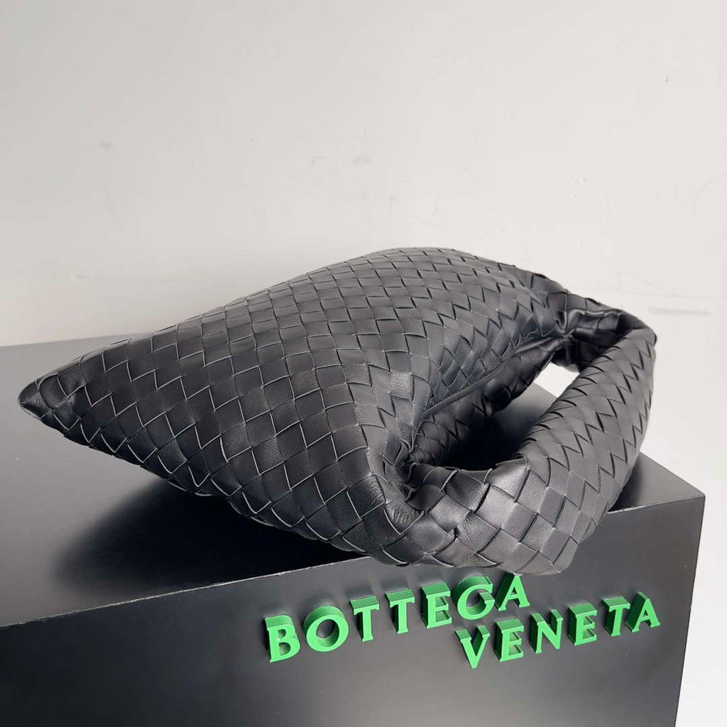 Bottega Veneta BV 763966 Small Hop oyster Bag Black