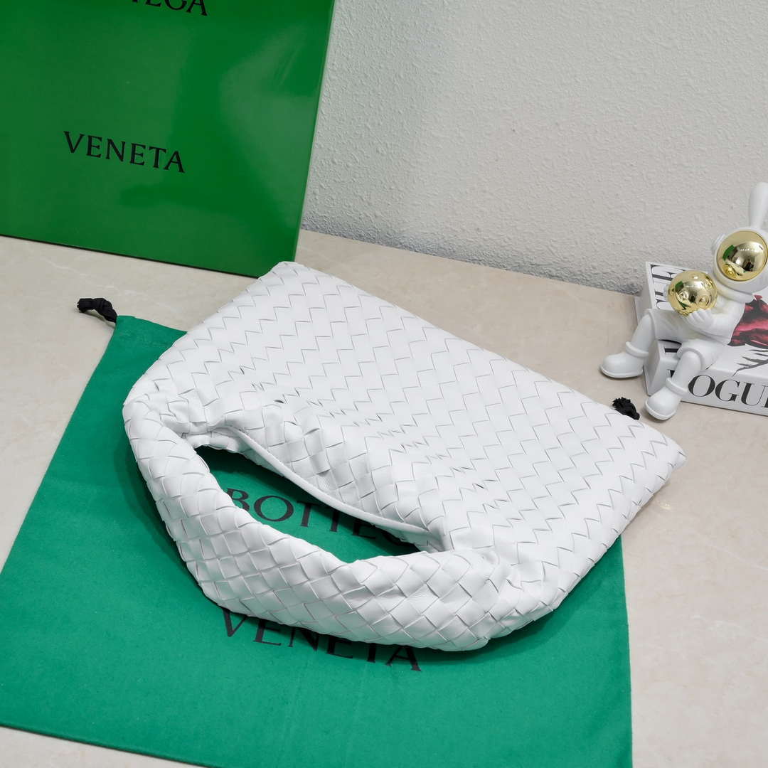 Bottega Veneta BV 763966 Small Hop oyster Bag White - Default Title - View 3