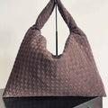 Bottega Veneta BV 763970 Large Hop Fondant Bag Brown Suede Leather - Default Title - View 1