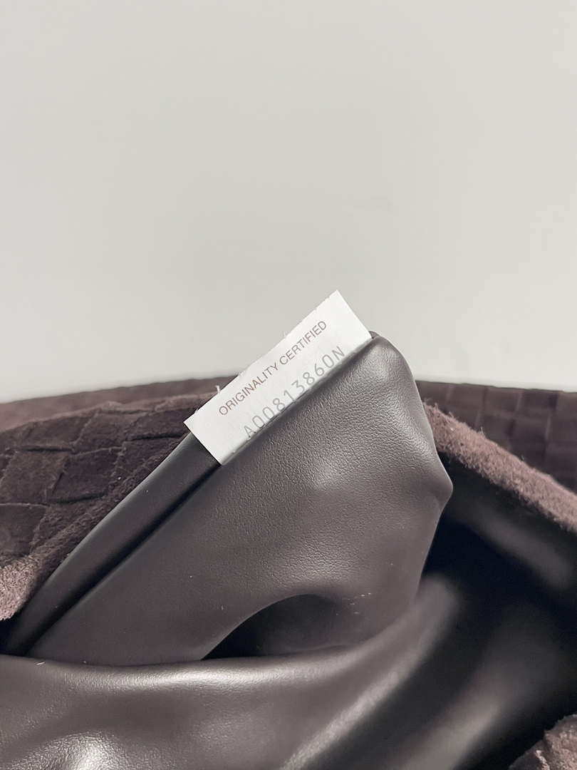 Bottega Veneta BV 763970 Large Hop Fondant Bag Brown Suede Leather