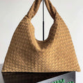Bottega Veneta BV 763970 Large Hop Fondant Bag Camel Suede Leather - Default Title - View 1