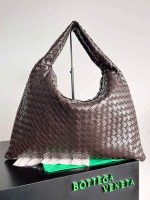 Bottega Veneta BV 763970 Large Hop Fondant Bag Dark Brown - Default Title - View 1