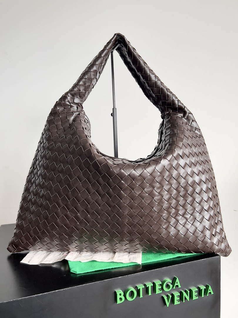 Bottega Veneta BV 763970 Large Hop Fondant Bag Dark Brown - Default Title - View 1
