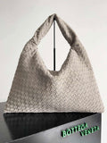 Bottega Veneta BV 763970 Large Hop Fondant Bag Gray Suede Leather
