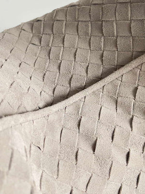 Bottega Veneta BV 763970 Large Hop Fondant Bag Gray Suede Leather - Default Title - View 5
