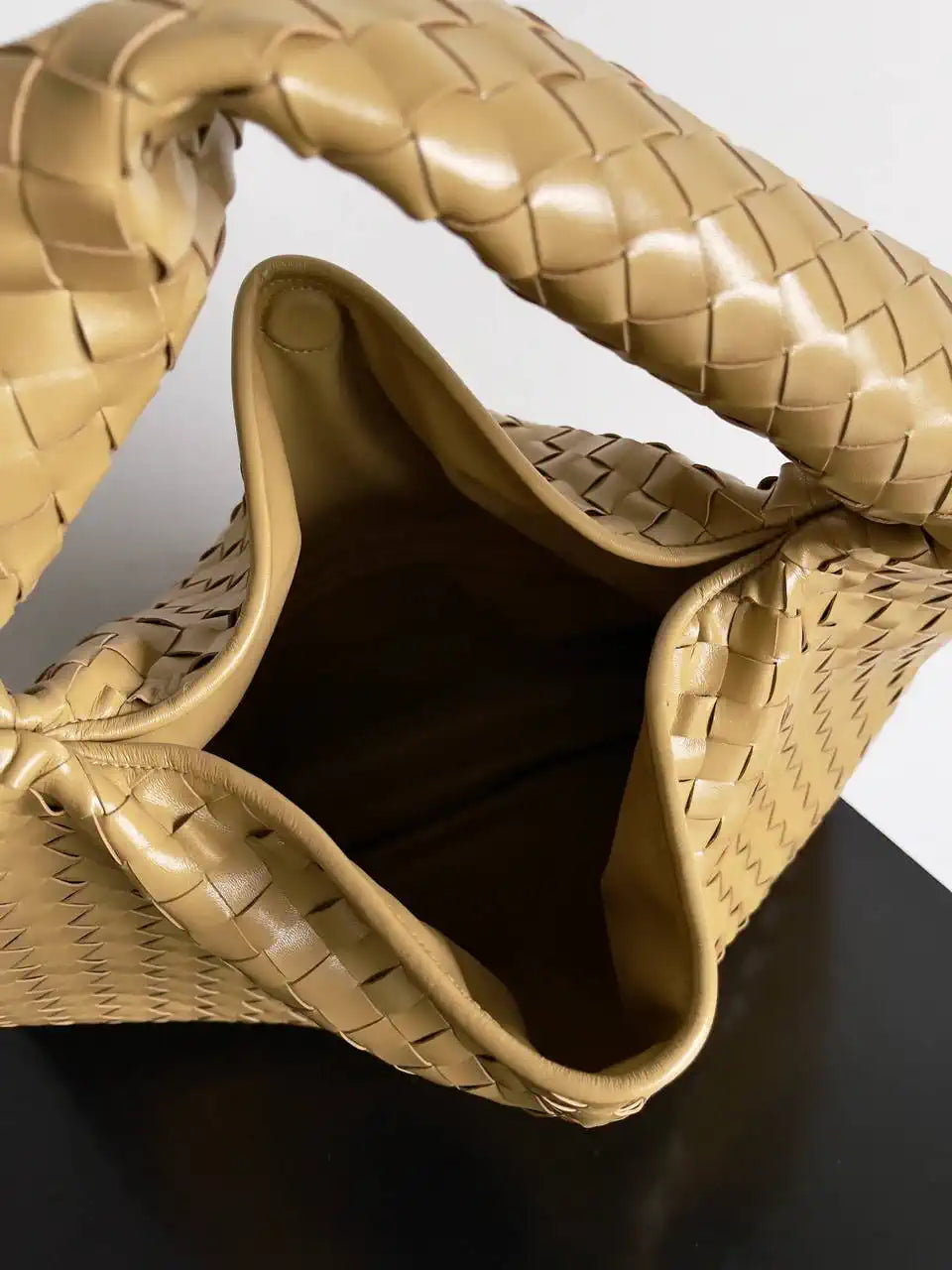 Bottega Veneta BV 763970 Large Hop Fondant Bag Lemon Yelllow