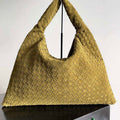 Bottega Veneta BV 763970 Large Hop Fondant Bag Lemon Yellow Suede Leather - Default Title - View 1