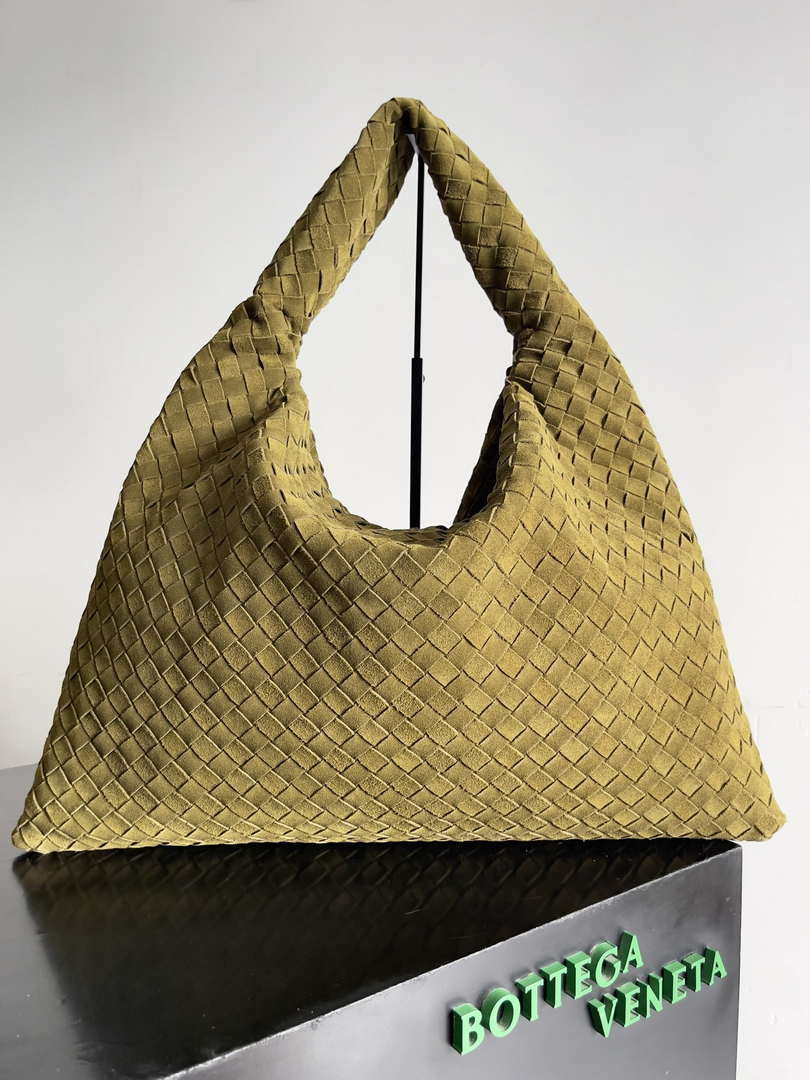 Bottega Veneta BV 763970 Large Hop Fondant Bag Lemon Yellow Suede Leather