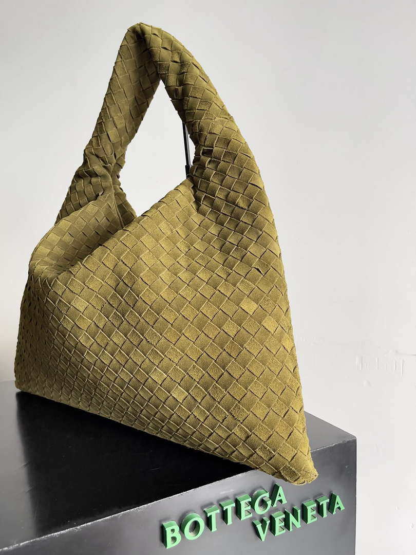 Bottega Veneta BV 763970 Large Hop Fondant Bag Lemon Yellow Suede Leather