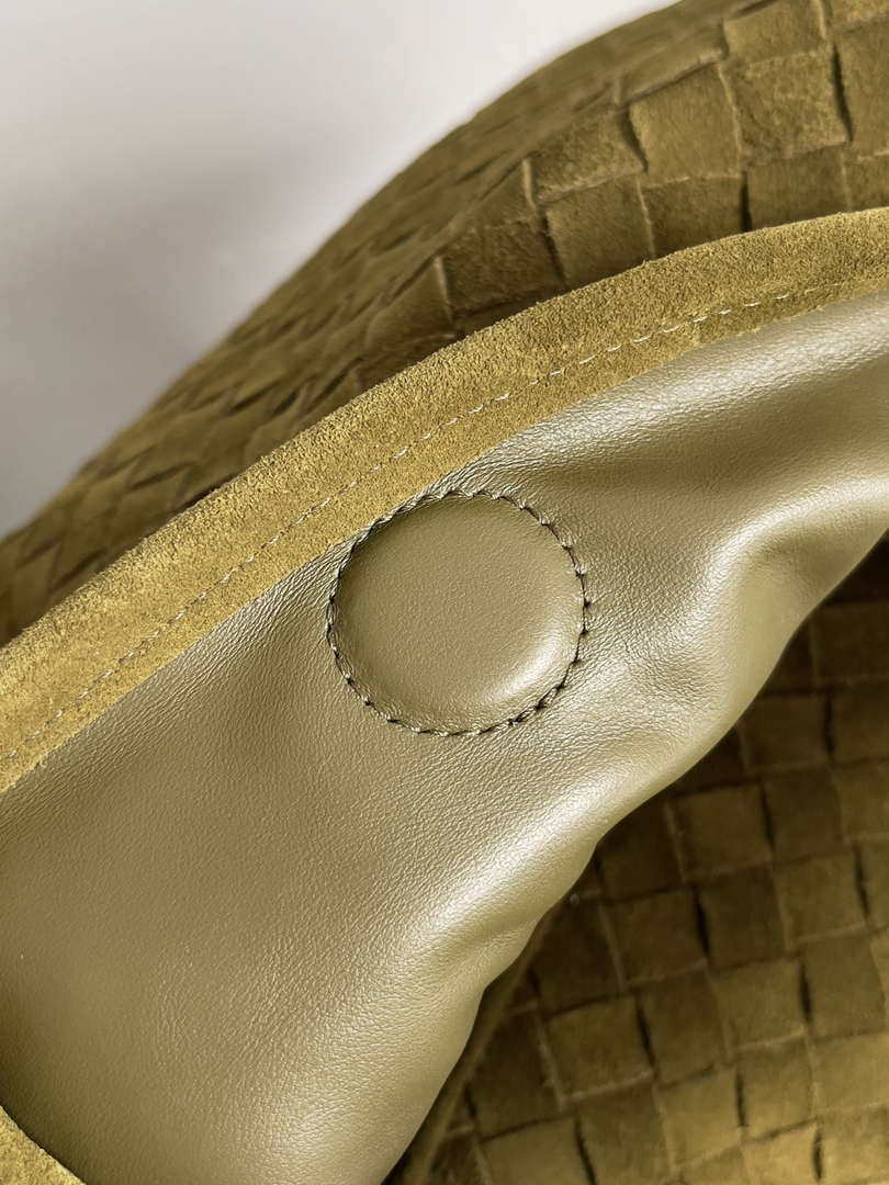 Bottega Veneta BV 763970 Large Hop Fondant Bag Lemon Yellow Suede Leather