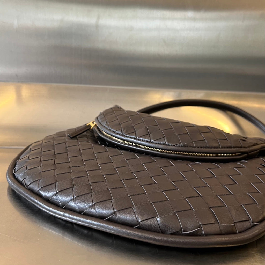 Bottega Veneta BV 764281 Medium Gemelli Dark Brown