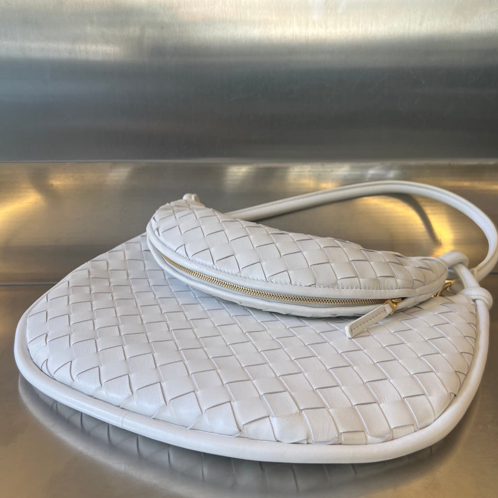 Bottega Veneta BV 764281 Medium Gemelli White