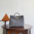 Bottega Veneta BV 766016 Medium Andiamo Suede BV90129 - Default Title - View 1