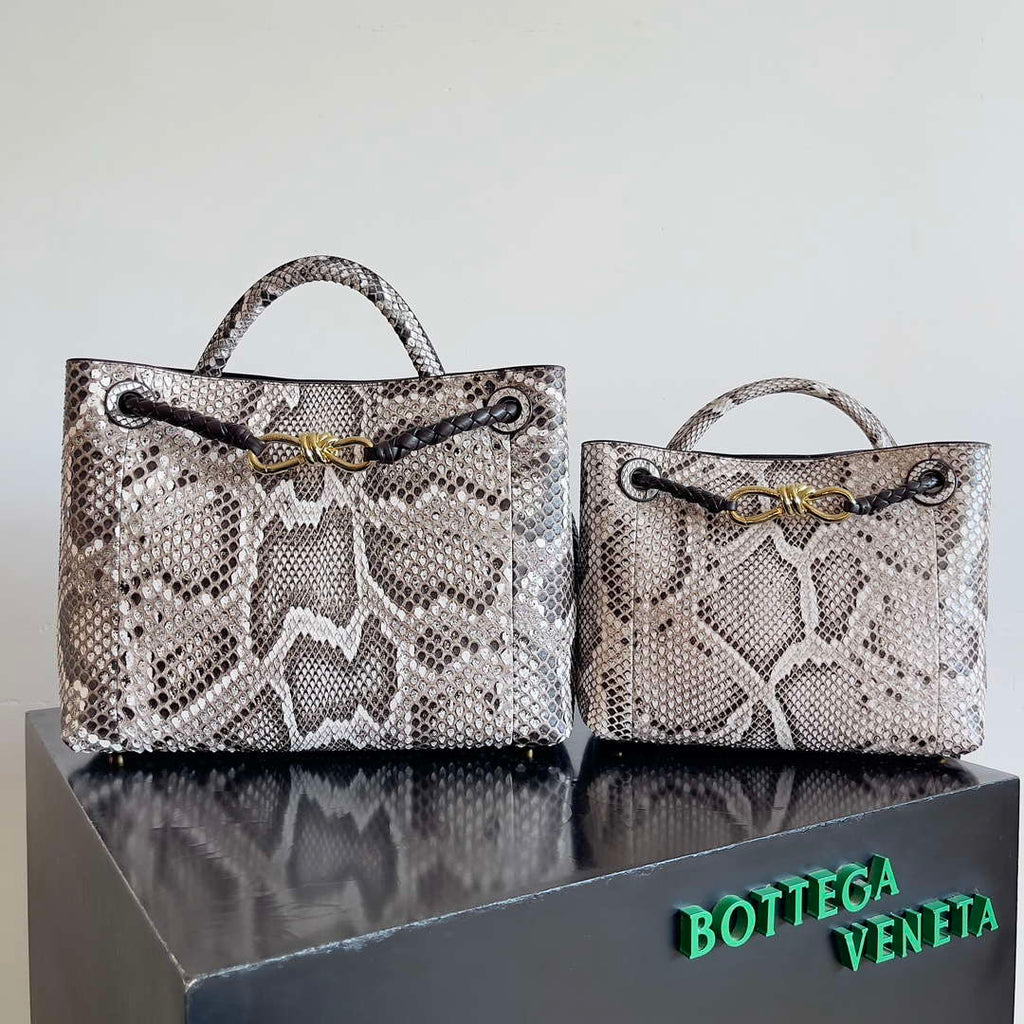 Bottega Veneta BV 743572 Medium Andiamo Snakeskin Handbag BV9069