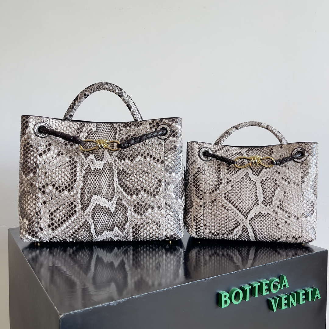 Bottega Veneta BV 743572 Medium Andiamo Snakeskin Handbag BV9069
