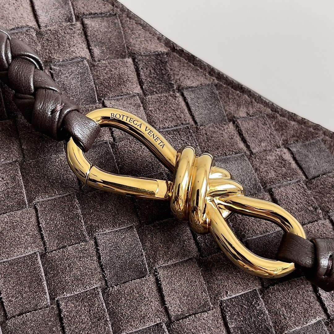 Bottega Veneta BV 766016 Medium Andiamo With Suede BV9015